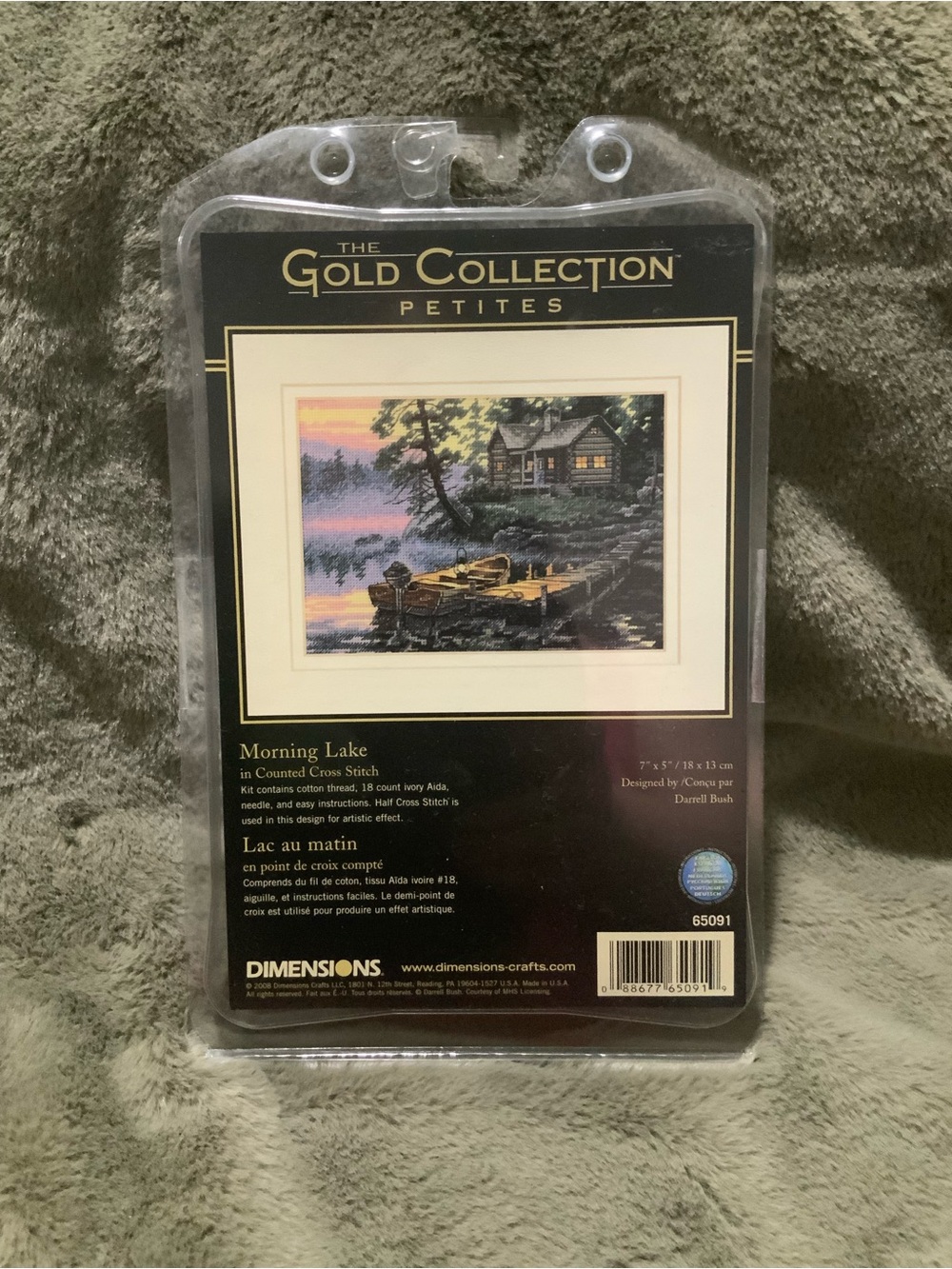 The Gold Collection Petites "Morning Lake" Framed Cross Stitch Kit - Multi-Color